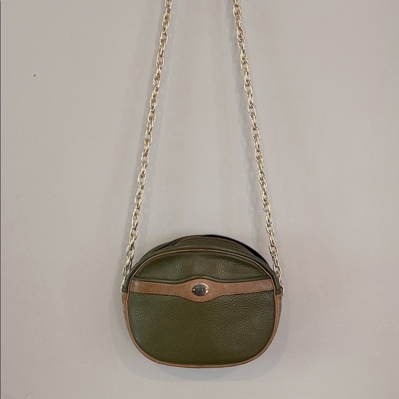 Dior Elegant Green & Tan Leather Shoulder Bag - Picture 3 of 10